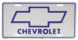 License Plate, "Chevrolet, Blue & White