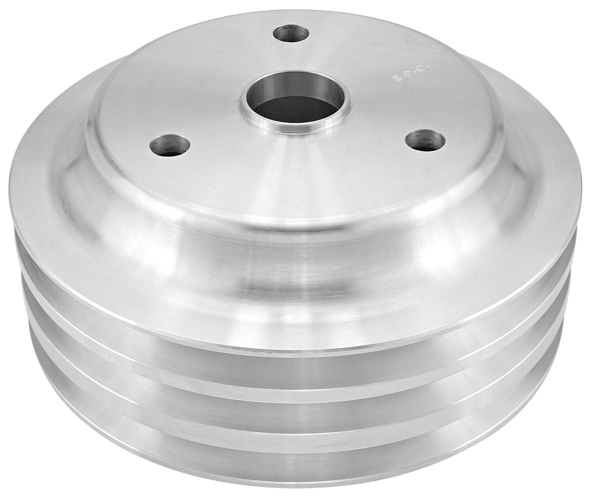 Pulley, Crankshaft, 196985 Small Block Chevy, Aluminum, Triple Groove