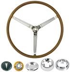 Steering Wheel Kit, Simulated Wood, 1965-66 GTO & Pontiac