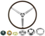 Steering Wheel Kit, Simulated Wood, 1968 GTO & Pontiac