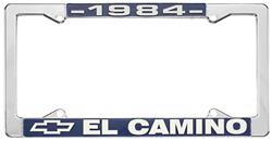 License Plate Frame, 1984 El Camino
