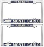License Plate Frame, 1981 Monte Carlo