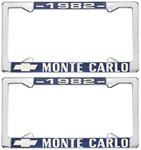 License Plate Frame, 1982 Monte Carlo