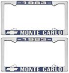 License Plate Frame, 1983 Monte Carlo