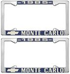 License Plate Frame, 1985 Monte Carlo