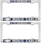 License Plate Frame, 1986 Monte Carlo
