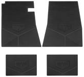 Floor Mats, Rubber, 1965 Pontiac, Tempest Custom w/Arrowhead Emblem