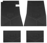 Floor Mats, Rubber, 1966 Pontiac, Tempest Custom w/Arrowhead Emblem