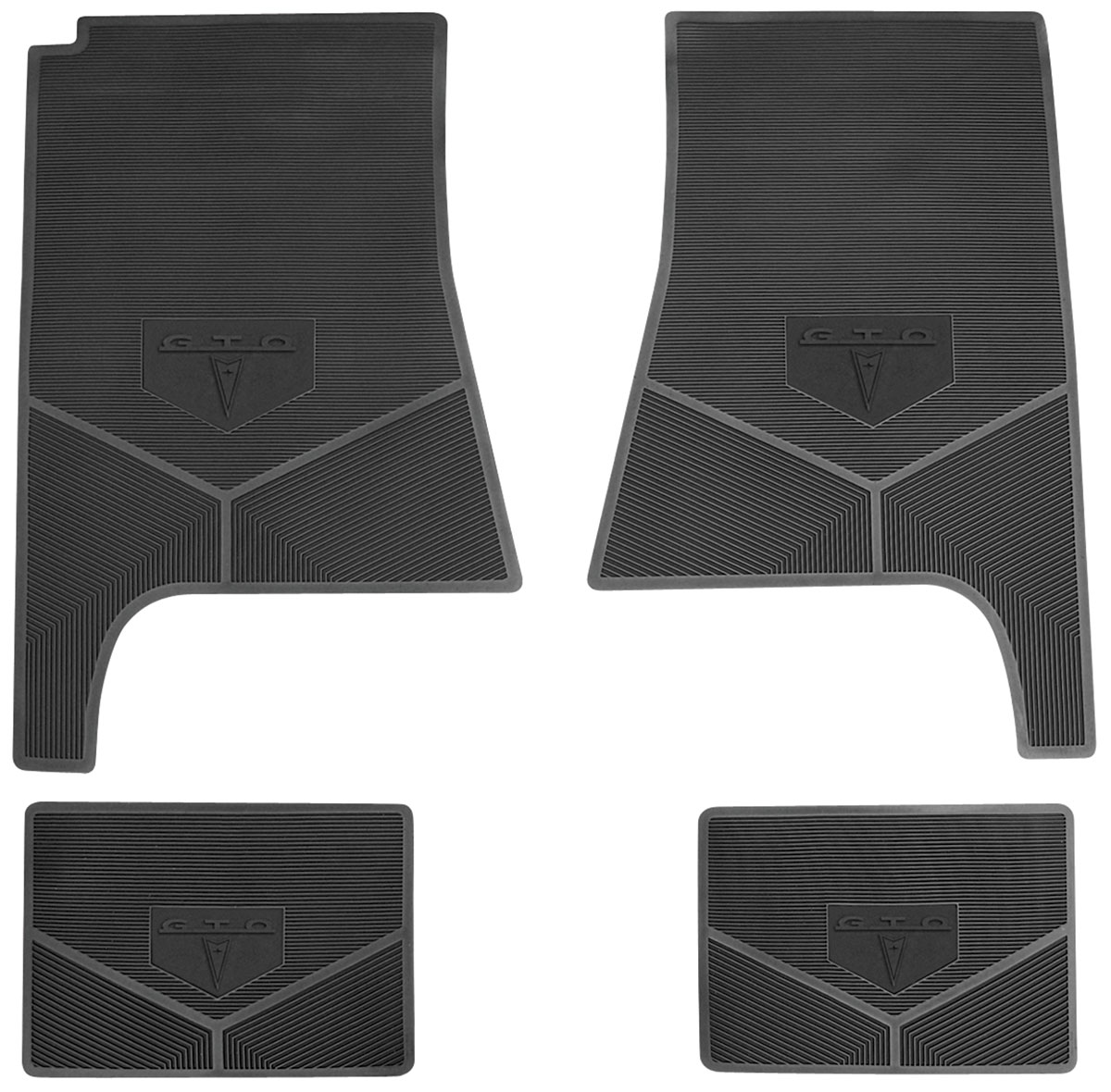 Floor Mats, Rubber, 196872 Pontiac, GTO