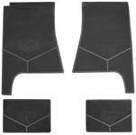 Floor Mats, Rubber, 1968 Pontiac, GTO 6.5 Litre w/Arrowhead Emblem