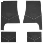 Floor Mats, Rubber, 1968-69 Pontiac, LeMans w/Arrowhead Emblem
