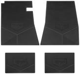 Floor Mats, Rubber, 1964 Pontiac, Tempest Custom w/Arrowhead Emblem