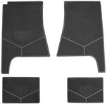 Floor Mats, Rubber, 1970-72 Pontiac, LeMans w/Arrowhead Emblem