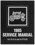 Body Service Manual, Fisher Body, 1985 GM