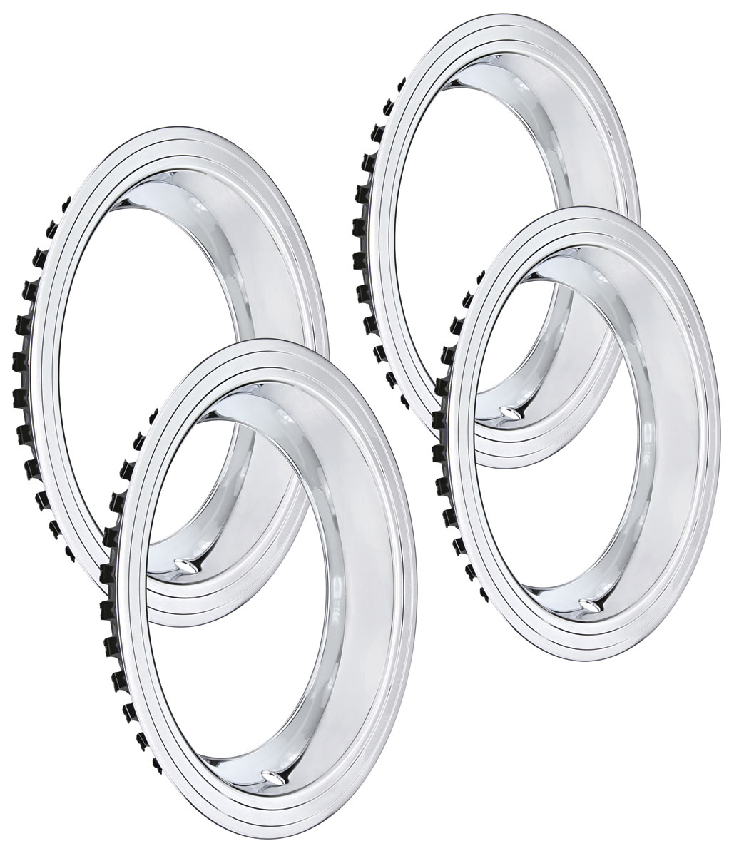 Trim Rings, Rally Wheel, 196477 Cutlass, 15", Stepped Lip