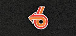 Floor Mats, Cutpile, 1982-87 Buick G-Body, Pwr-6 Logo w/ Red/Orange, Slv Outline