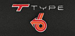 Floor Mats, Cutpile, 1982-87 Buick G-Body, SL TType Logo w/ Red/Yellow