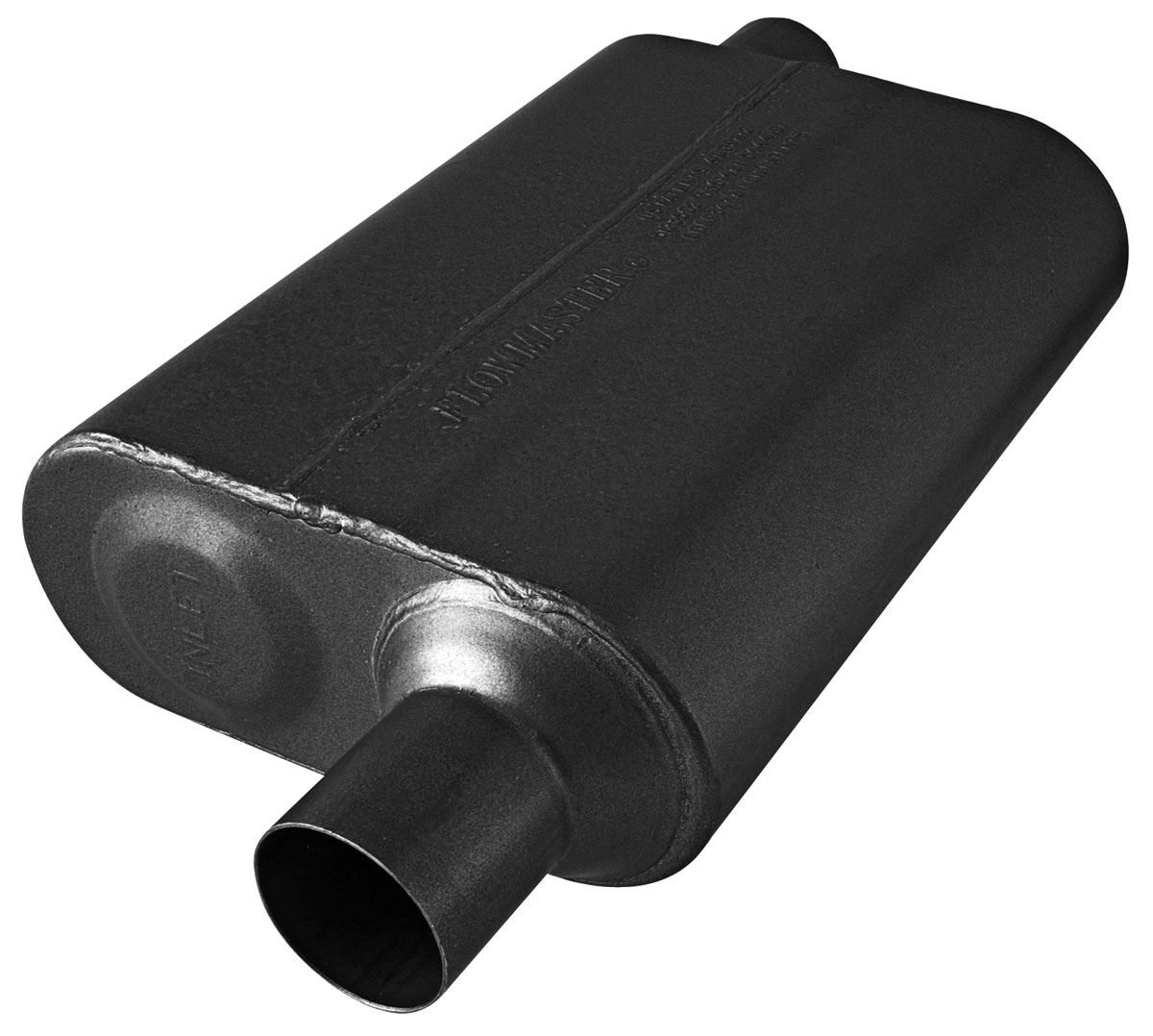 Muffler, Flowmaster, 40 Series, 21/4", Offset Inlet/Outlet, 409S