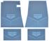 Floor Mats, Rubber, 1964-65 Pontiac, GTO w/Arrowhead Emblem