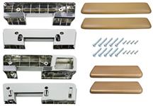 Armrest Base/Pad Kit, Front/Rear, 1965-67 A-Body/Catalina, 11" Front, Exc. Conv.