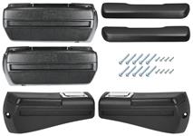 Armrest Kit, Front & Rear, 1968-69 Chevelle/Cutlass/Pontiac, w/Black Rear Bases