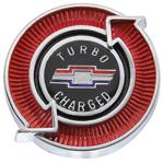 Emblem, Trunk Lid, 1962-64 Corvair, Turbocharged