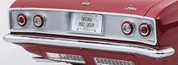 Molding, Rear Cove, 1965-69 Corvair, Upper and Lower