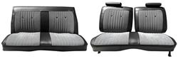 Seat Upholstery Set, Vinyl/Velour, 1973-77 Chevelle, Front Split Bench/Cpe Rear