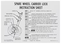 Decal, Spare Lock Instruction, 1967-69  Corvair