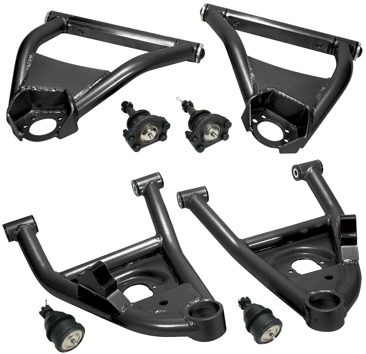 Competition Upper Made in USA Lower Control Arm kit w/Brace 64-67 GM A COMPETITION SERIES MIRROR RED Body GS 350 455 Skylark Chevelle El Camino Caballero Monte Carlo Cutlass 442 Le Mans GTO