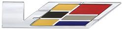Emblem, Trunk & Fender "V", 2006-09 Cadillac XLR, 04-15 CTS, 06-09 STS,