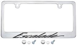 License Plate Frame, Designer, Cadillac Escalade, Script