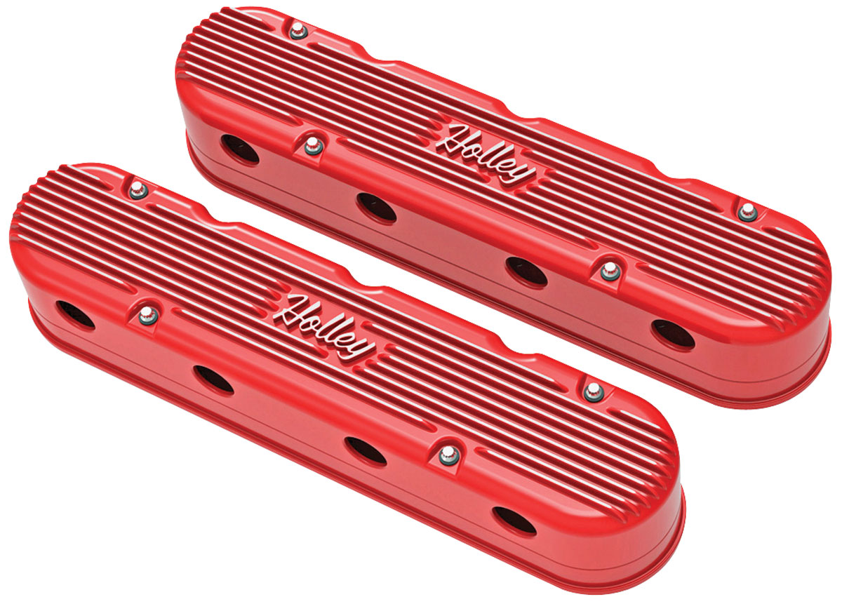Valve Covers, Holley Logo, Vintage Series, LS, 2Piece Cast Alum