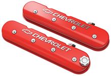 Valve Covers, Holley, LS Tall, w/Bowtie/Chevrolet Logo, Cast Aluminum