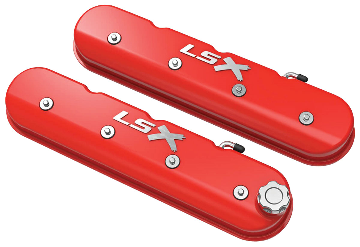 Holley Valve Covers, LS Tall, LSX Logo