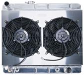 Radiator/Fan Combo, Aluminum Cold-Case Super Duty, 1966-67 G.T.L., Auto w/o AC