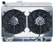 Radiator/Fan Combo, Aluminum Cold-Case Super Duty, 1964-67 G.T.L., Auto w/AC