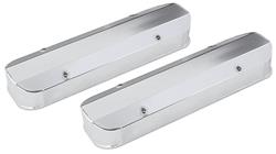 Valve Covers, Tall Fabricated Aluminum, Pontiac 326-455, Clear Anodized