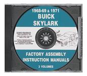 Factory Assembly Manuals, Digital, 3-Volumes, 1968-69, 71 Skylark