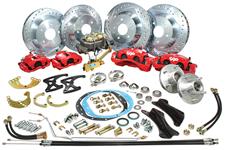 Disc Brake Conversion, 13" Front/12"Rear, 1968-72 A-body, Red Calipers
