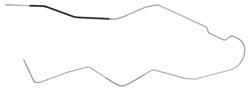 Fuel Line, Front/Rear, 1968 Skylark & Pontiac A-Body Convertible, 3/8"
