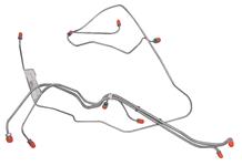 Brake Line, Front, 1966 Pontiac A-Body, Manual Drum