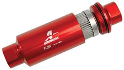 Fuel Filter, Inline, Aeromotive, 100 Micron SS Mesh, ORB-10, 5.5" L x 2" OD