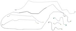 Brake Line Set, Manual Drum, 1967-68 Bonneville, Exc. Wagon
