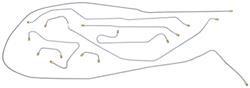 Brake Line Set, Power Drum, 1959-60 Bonneville Exc. Station Wagon