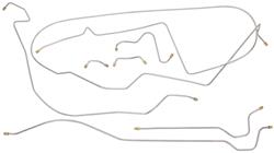 Brake Line Set, Power Drum, 1963-64 Bonneville, Rear of Crossmember