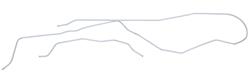 Fuel Line, Front/Rear, 1959-60 Bonneville Exc. Station Wagon, 3/8"