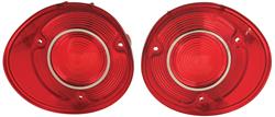 Lens, Tail Lamp, 1972 Chevelle, w/Trim, Pair