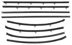 Window Felts, 65 Cutlass, 2dr HT, w/Spec Mldgs, 8pc, OEM Style