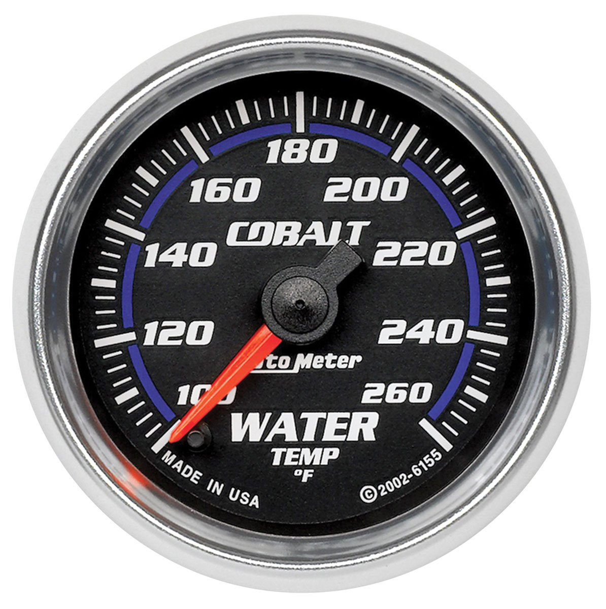 Autometer Gauge, Water Temperature, Auto Meter, Cobalt, 21/16", 100